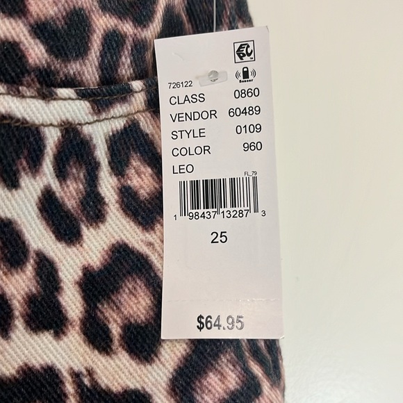 NWT Casey Low Rise Baggy Leopard Jeans Size 25 - Picture 4 of 9